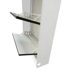 SCARPIERA 4 RIBALTE MOD. MULTIUSO CM 62X18 H. 150 BIANCO E SPECCHIO: vendita online SCARPIERA 4 RIBALTE MOD. MULTIUSO CM 62X18 H. 150 BIANCO E SPECCHIO in offerta