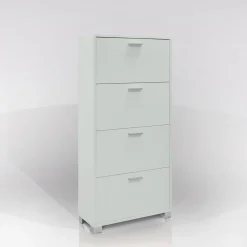 SCARPIERA 4 RIBALTE MOD. QUADRANTE CM 70X29 H.154 BIANCO FIAMMATO: vendita online SCARPIERA 4 RIBALTE MOD. QUADRANTE CM 70X29 H.154 BIANCO FIAMMATO in offerta