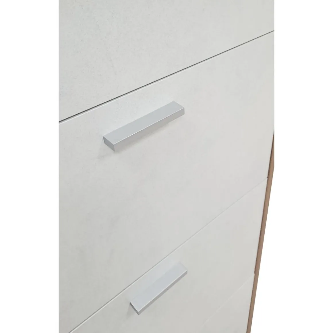 SCARPIERA 5 RIBALTE MOD. QUADRANTE CM 70X29 H.190 NOCE STELVIO E OSSIDO BIANCO: vendita online SCARPIERA 5 RIBALTE MOD. QUADRANTE CM 70X29 H.190 NOCE STELVIO E OSSIDO BIANCO in offerta