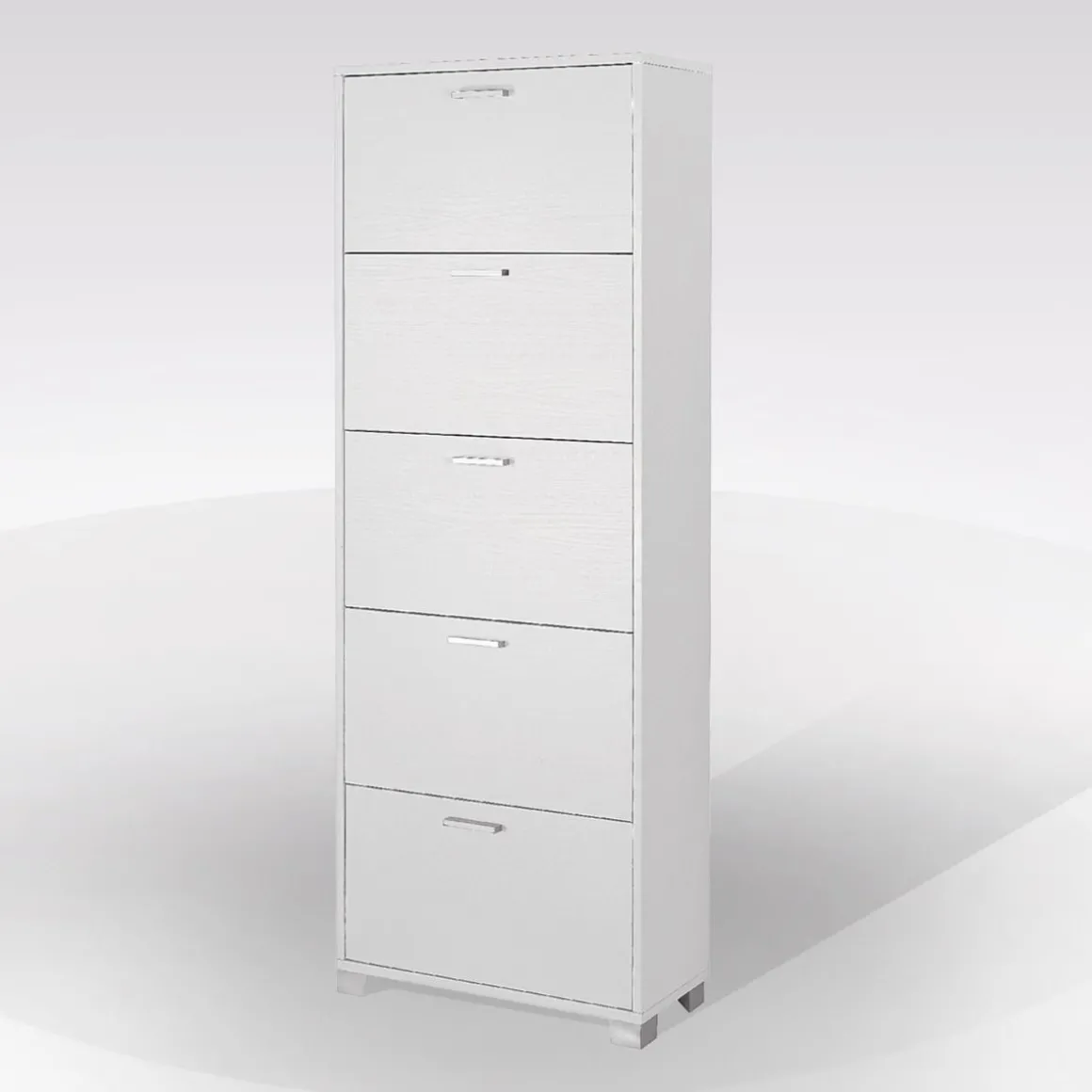 SCARPIERA 5 RIBALTE MOD. QUADRANTE CM 70X29 H.190 BIANCO FIAMMATO: vendita online SCARPIERA 5 RIBALTE MOD. QUADRANTE CM 70X29 H.190 BIANCO FIAMMATO in offerta