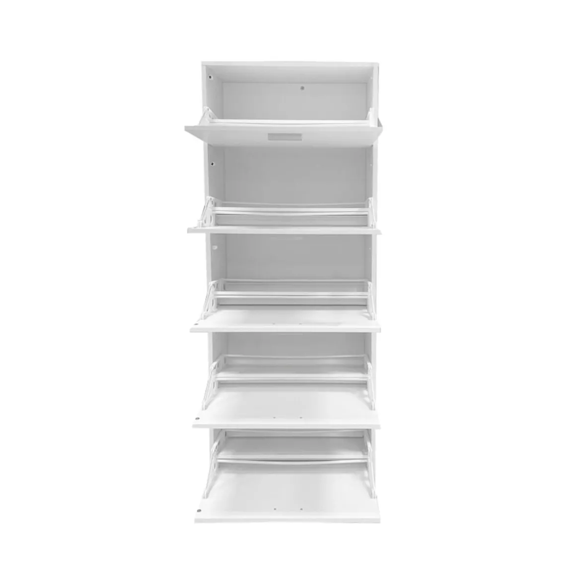 SCARPIERA 5 RIBALTE MOD. QUADRANTE CM 70X29 H.190 BIANCO FIAMMATO: vendita online SCARPIERA 5 RIBALTE MOD. QUADRANTE CM 70X29 H.190 BIANCO FIAMMATO in offerta
