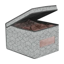 SCATOLA PORTA BIANCHERIA CON COPERCHIO 30X39.5X25CM: vendita online SCATOLA PORTA BIANCHERIA CON COPERCHIO 30X39.5X25CM in offerta