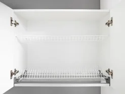 SCOLAPIATTI ECO CM 80X32 H.60 BIANCO E ROVERE ARTISAN