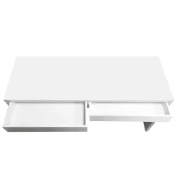 SCRIVANIA BIANCO OPACO CON 2 CASSETTI