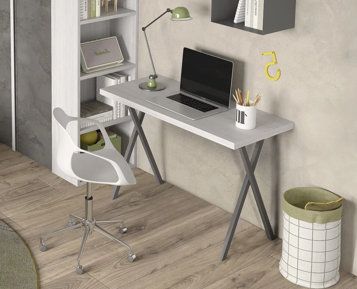 SCRIVANIA CM 123 ROVERE E METALLO: vendita online SCRIVANIA CM 123 ROVERE E METALLO in offerta