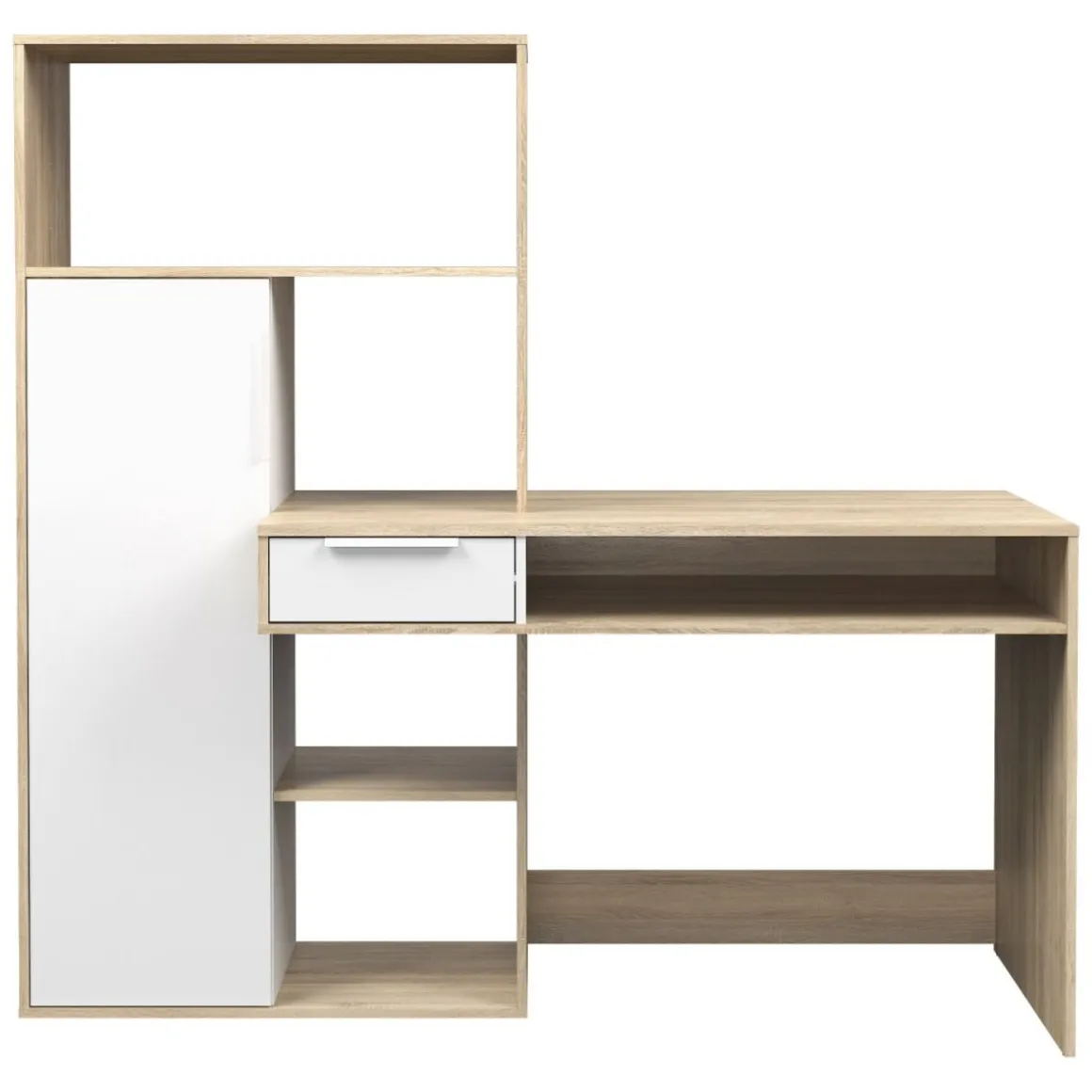 Scrivania con libreria rovere: scrivania FUNCTION con libreria
