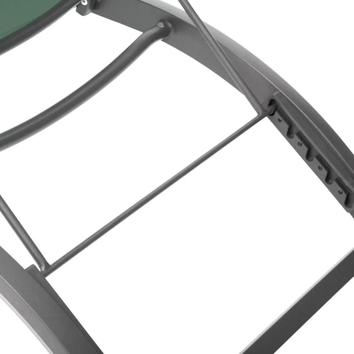 Sdraio da esterno in grigio e verde: sdaio con ruote