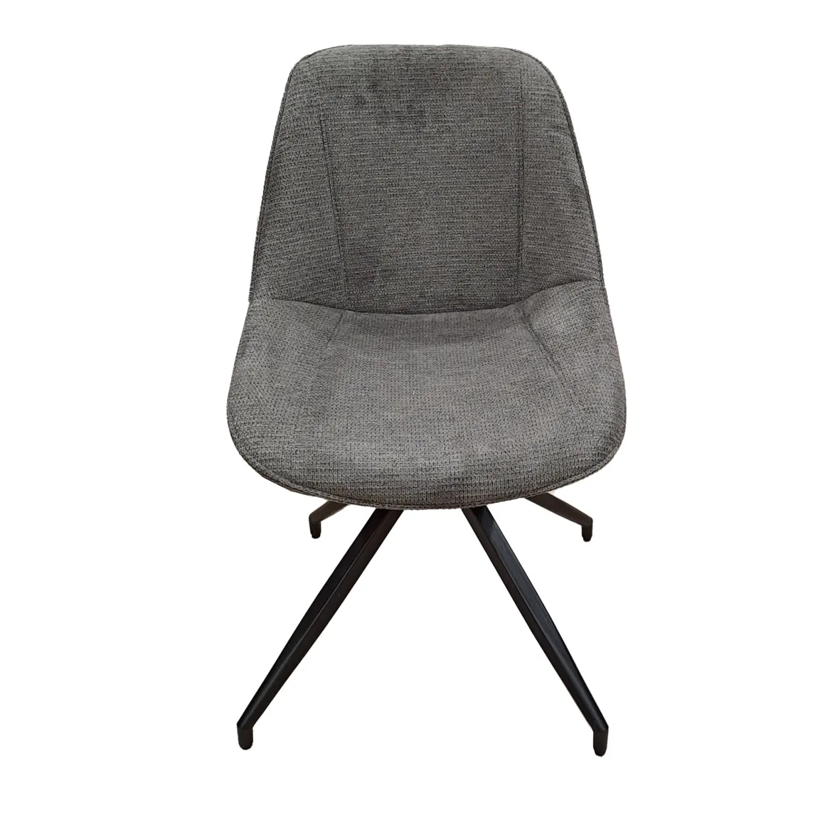 SEDIA GIREVOLE IN METALLO NERO E TESSUTO GRIGIO: vendita online SEDIA GIREVOLE IN METALLO NERO E TESSUTO GRIGIO in offerta