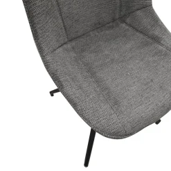 SEDIA GIREVOLE IN METALLO NERO E TESSUTO GRIGIO: vendita online SEDIA GIREVOLE IN METALLO NERO E TESSUTO GRIGIO in offerta
