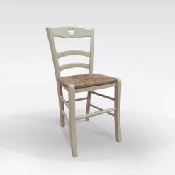 SEDIA MOD. CUORE IN LEGNO SABBIA CON FONDELLO IN PAGLIA: vendita online SEDIA MOD. CUORE IN LEGNO SABBIA CON FONDELLO IN PAGLIA in offerta