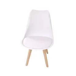 SEDIA MOD. FLORA GAMBE LEGNO E BIANCO POLIPROPILENE E PU: vendita online SEDIA MOD. FLORA GAMBE LEGNO E BIANCO POLIPROPILENE E PU in offerta