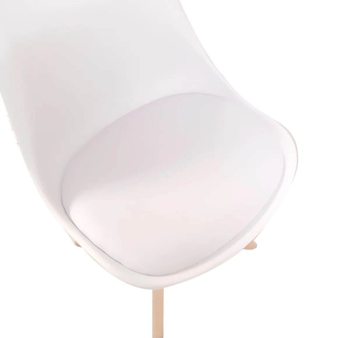 SEDIA MOD. FLORA GAMBE LEGNO E BIANCO POLIPROPILENE E PU: vendita online SEDIA MOD. FLORA GAMBE LEGNO E BIANCO POLIPROPILENE E PU in offerta