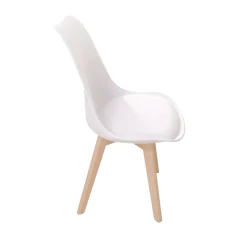 SEDIA MOD. FLORA GAMBE LEGNO E BIANCO POLIPROPILENE E PU: vendita online SEDIA MOD. FLORA GAMBE LEGNO E BIANCO POLIPROPILENE E PU in offerta