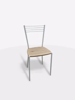 SEDIA MOD. LUNA METALLO BIANCO E FONDELLO IN LEGNO DI QUERCIA: vendita online SEDIA MOD. LUNA METALLO BIANCO E FONDELLO IN LEGNO DI QUERCIA in offerta
