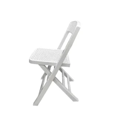 Sedia pieghevole in polipropilene bianca 44x48: modello asso