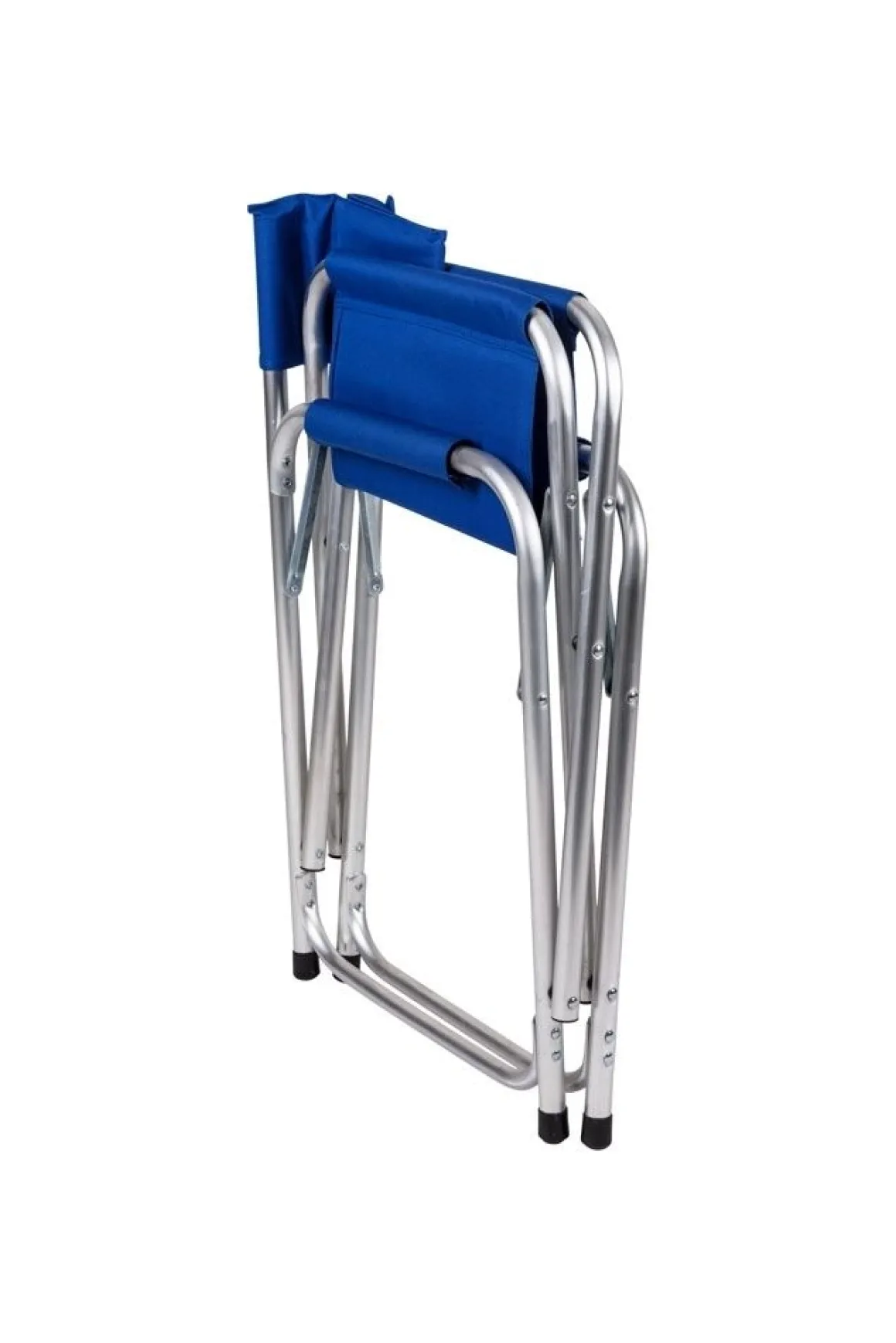Sedia regista pieghievole in tessuto blu