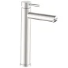 SERIE ANTEA - RUBINETTO PER LAVABO ALTO IN ACCIAIO SPAZZOLATO