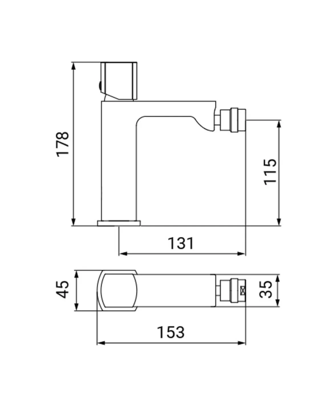 SERIE DOMUS - RUBINETTO PER BIDET CROMATO