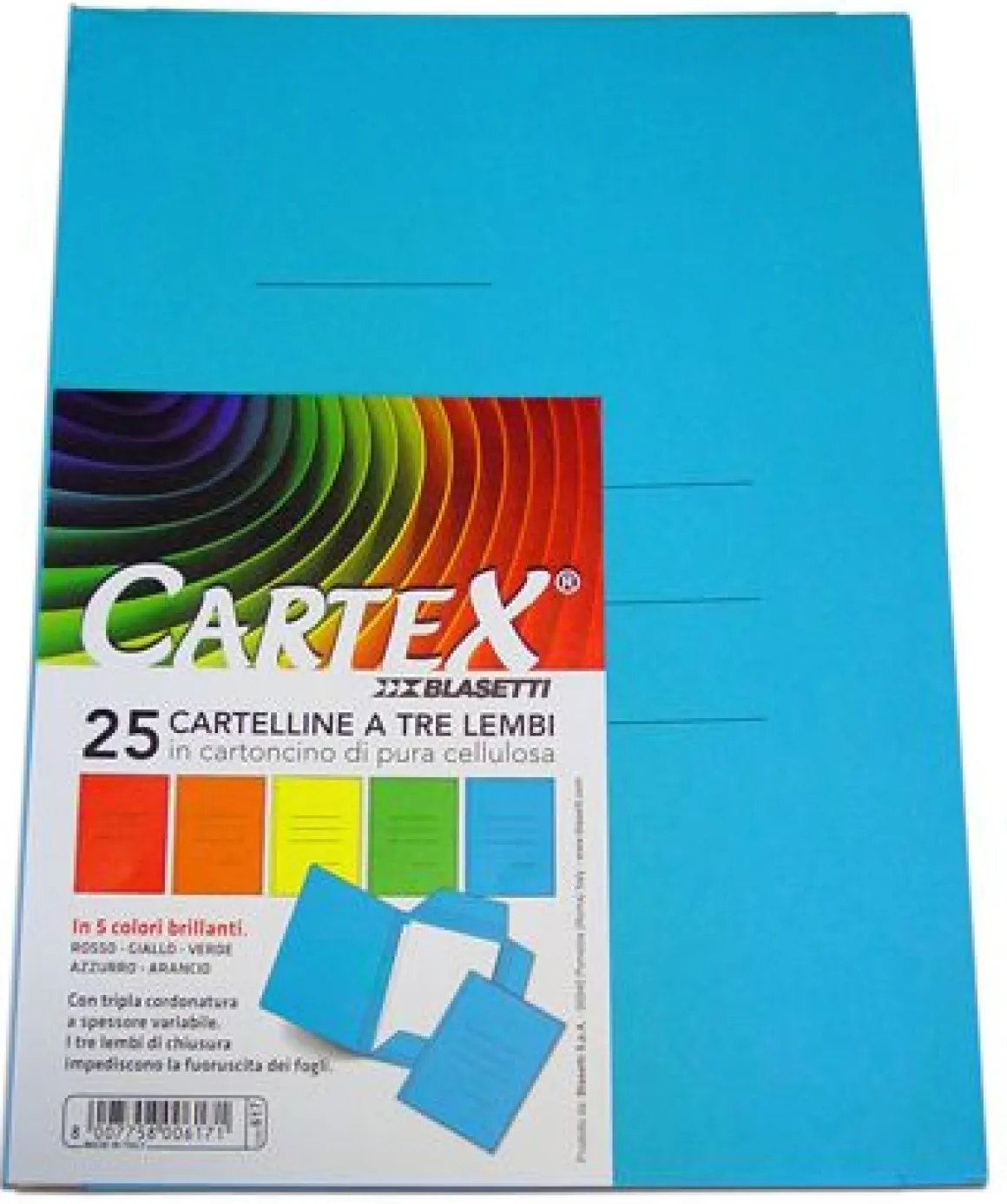 SET 25 CARTELLINE CARTEX CON RIGATURE: vendita online SET 25 CARTELLINE CARTEX CON RIGATURE in offerta