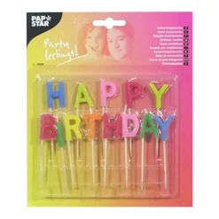 SET CANDELE LETTERE 8CM HAPPY BIRTHDAY: vendita online SET CANDELE LETTERE 8CM HAPPY BIRTHDAY in offerta
