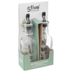 SET ACETIERA E OLIERA IN VETRO 4.9X4.9CM H. 19.2CM 160ML