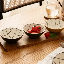 SET APERITIVO FAMILY CORNER 4PZ IN CERAMICA E ACACIA