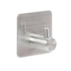 SET 2 APPENDINI ADESIVI STIKY CON GANCIO IN ACCIAIO INOX 4.5X4.5CM ASSORTITO