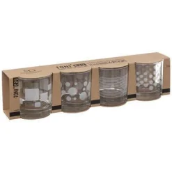 SET 4 BICCHIERI ACQUA TONI IN VETRO 8.2X8.8CM 30CL