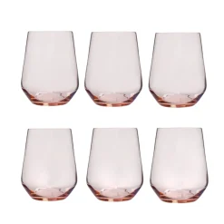SET 6 BICCHIERI DA ACQUA LINEA ALLEGRA IN VETRO ROSA 42.5CL