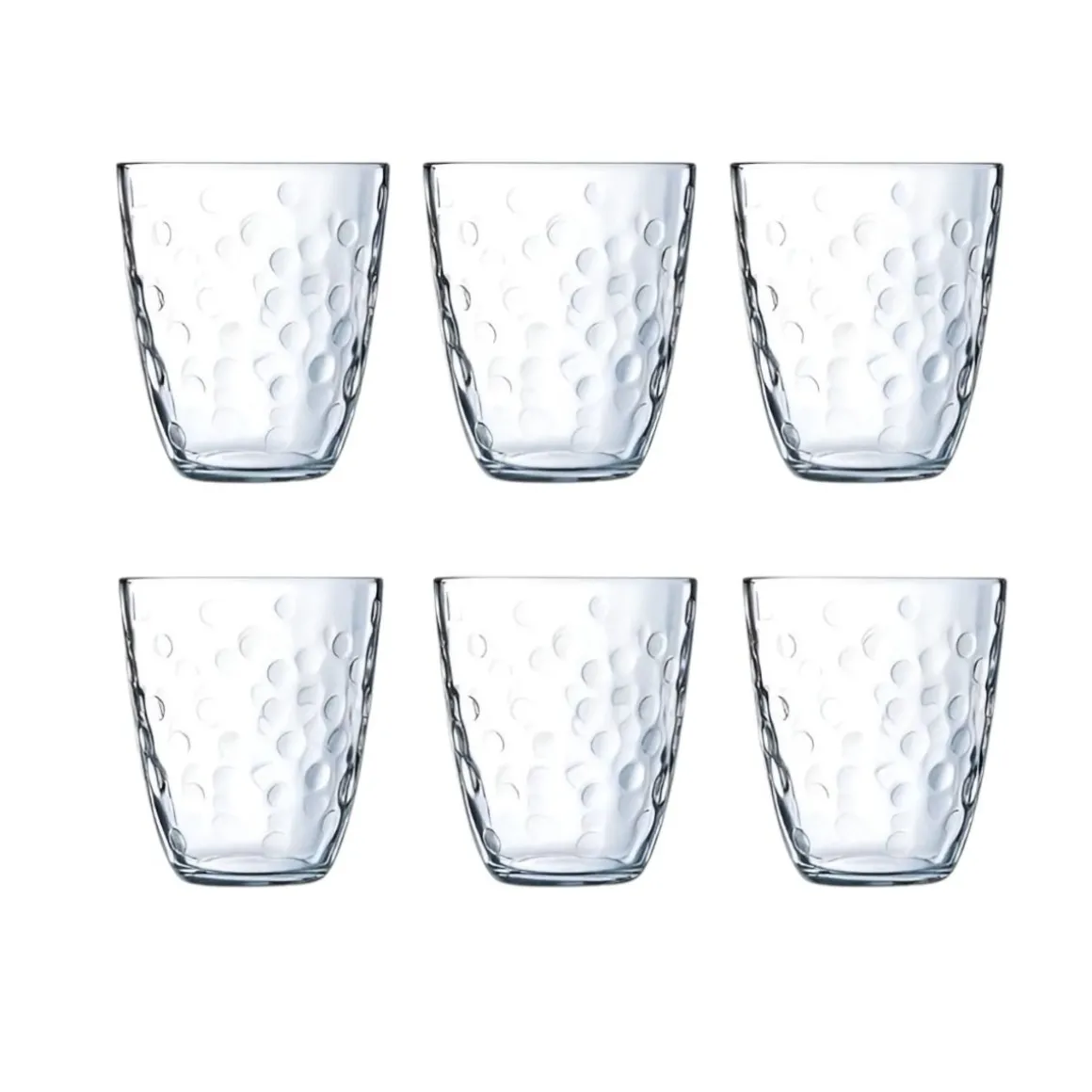 SET 6 BICCHIERI DA ACQUA LINEA CONCEPTO IN VETRO TRASPARENTE 31CL