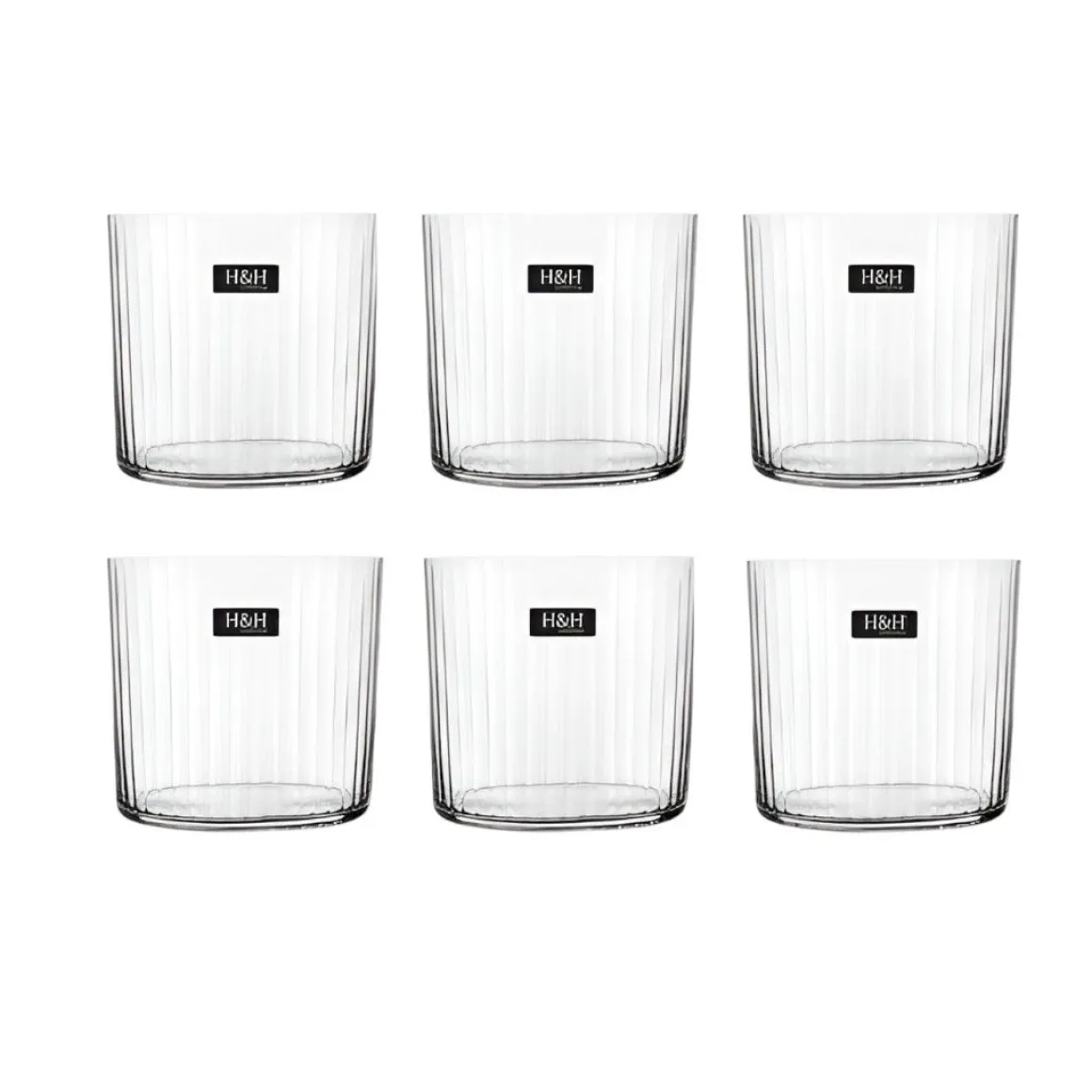 SET 6 BICCHIERI DA ACQUA LINEA GARY IN VETRO TRASPARENTE 40CL