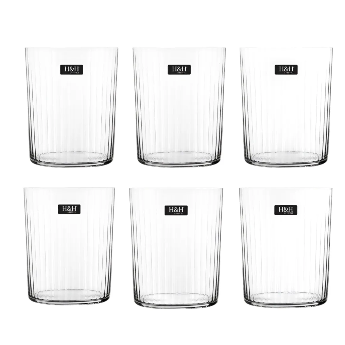 SET 6 BICCHIERI DA ACQUA LINEA GARY IN VETRO TRASPARENTE 56CL