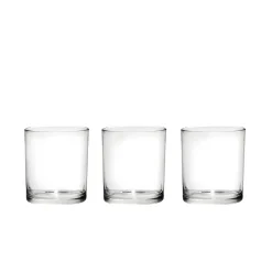 SET 3 BICCHIERI DA ACQUA LINEA LINDA VETRO TRASPARENTE 220ML