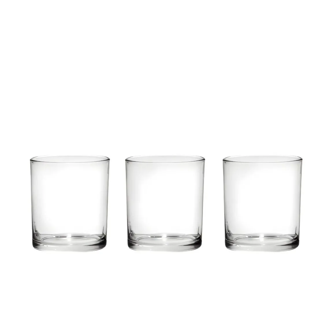 SET 3 BICCHIERI DA ACQUA LINEA LINDA VETRO TRASPARENTE 220ML