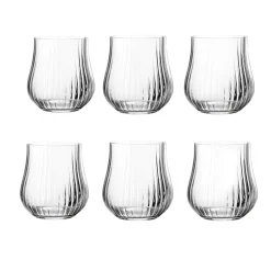 SET 6 BICCHIERI DA ACQUA LINEA TULIPA IN VETRO TRASPARENTE 350ML