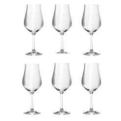 SET 6 CALICI DA VINO LINEA TULIPA OTTICO 450ML