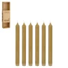 SET 6 CANDELE DA CERA ORO D 2.5 H 25CM: vendita online SET 6 CANDELE DA CERA ORO D 2.5 H 25CM in offerta