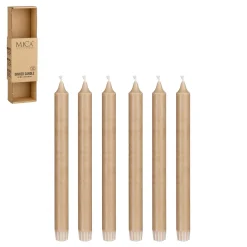 SET 6 CANDELE DA CERA ORO D 2.2 H 25CM: vendita online SET 6 CANDELE DA CERA ORO D 2.2 H 25CM in offerta