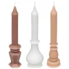 SET 3 CANDELE LITTLE COTTAGE H 19CM: vendita online SET 3 CANDELE LITTLE COTTAGE H 19CM in offerta