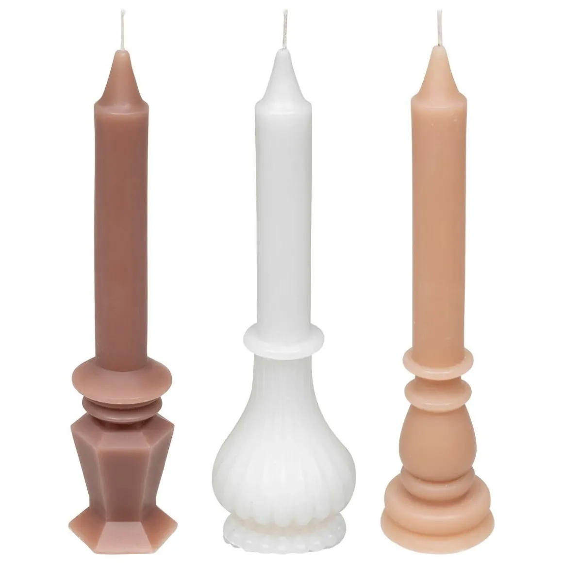 SET 3 CANDELE LITTLE COTTAGE H 19CM: vendita online SET 3 CANDELE LITTLE COTTAGE H 19CM in offerta