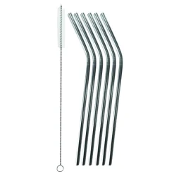 SET 6 CANNUCCE INOX CON SPAZZOLINO PER PULIZIA LINEA DAILY