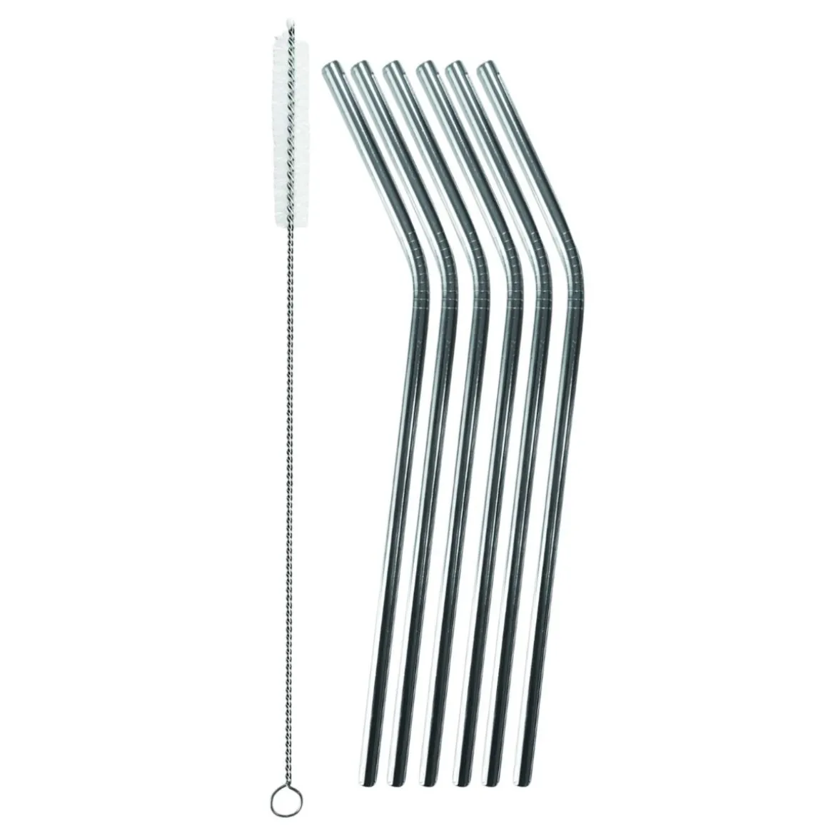 SET 6 CANNUCCE INOX CON SPAZZOLINO PER PULIZIA LINEA DAILY