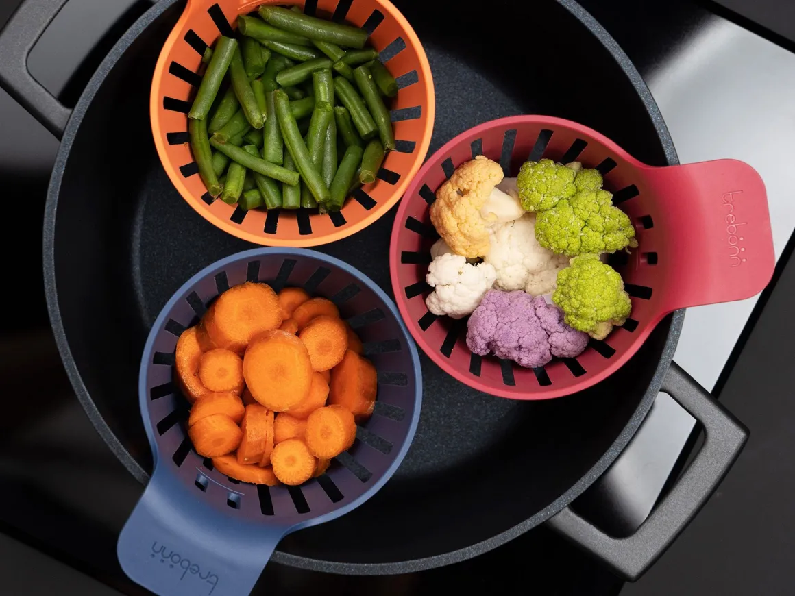SET 3 CESTELLI LINEA COOKIN'PODS IN POLIPROPILENE MULTICOLORE