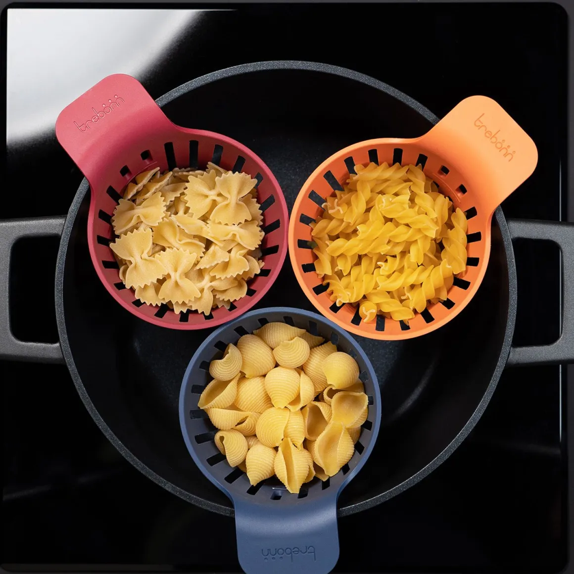 SET 3 CESTELLI LINEA COOKIN'PODS IN POLIPROPILENE MULTICOLORE