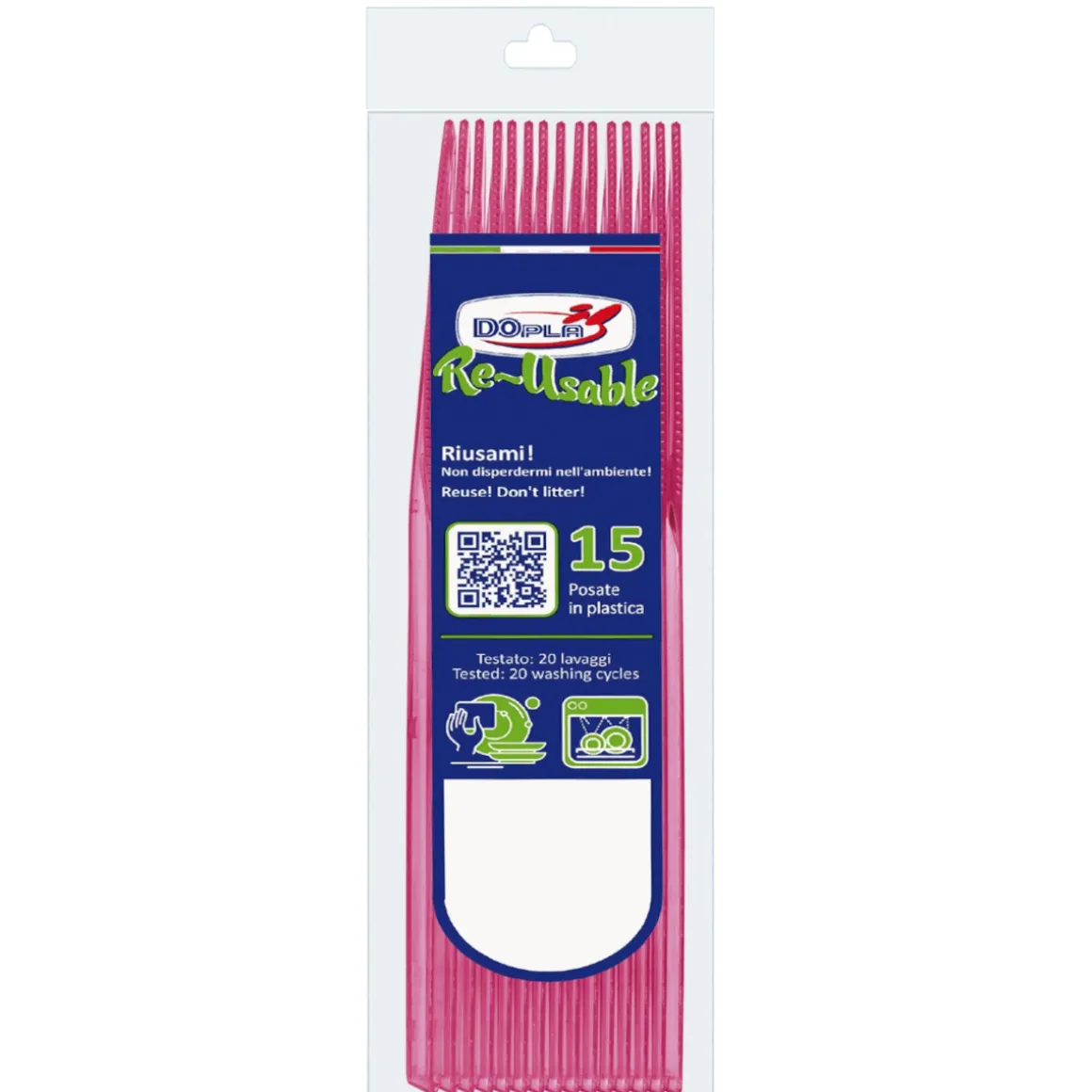 SET 15 COLTELLI COMPACT IN PLASTICA FUCSIA