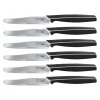 SET 6 COLTELLI DA TAVOLA NERI LINEA MASTER 10.5CM