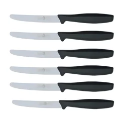 SET 6 COLTELLI DA TAVOLA NERI LINEA L'ORIGINALE MIGLIORE 11CM
