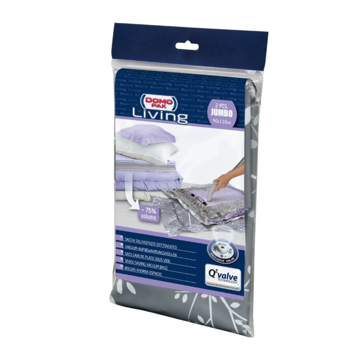 SET 2 CUSTODIE SALVASPAZIO SOTTOVUOTO 90X110CM : vendita online SET 2 CUSTODIE SALVASPAZIO SOTTOVUOTO 90X110CM in offerta