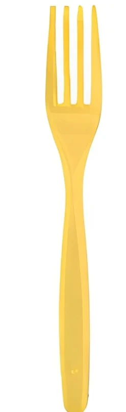 SET 15 FORCHETTE COMPACT IN PLASTICA GIALLE
