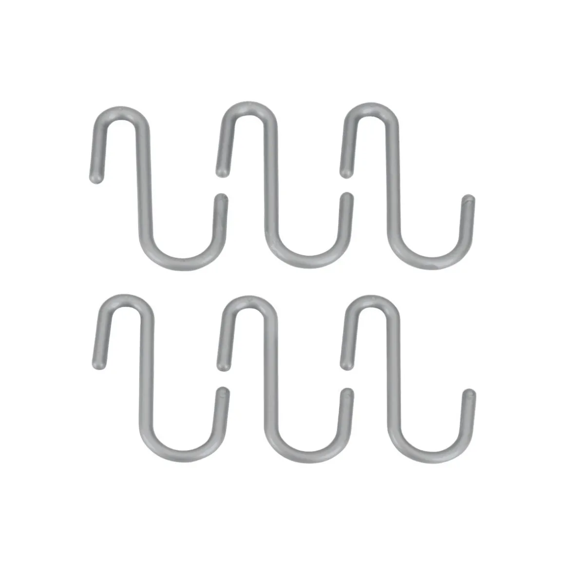 SET 6 GANCI A S CITY FROST IN PLASTICA ARGENTO